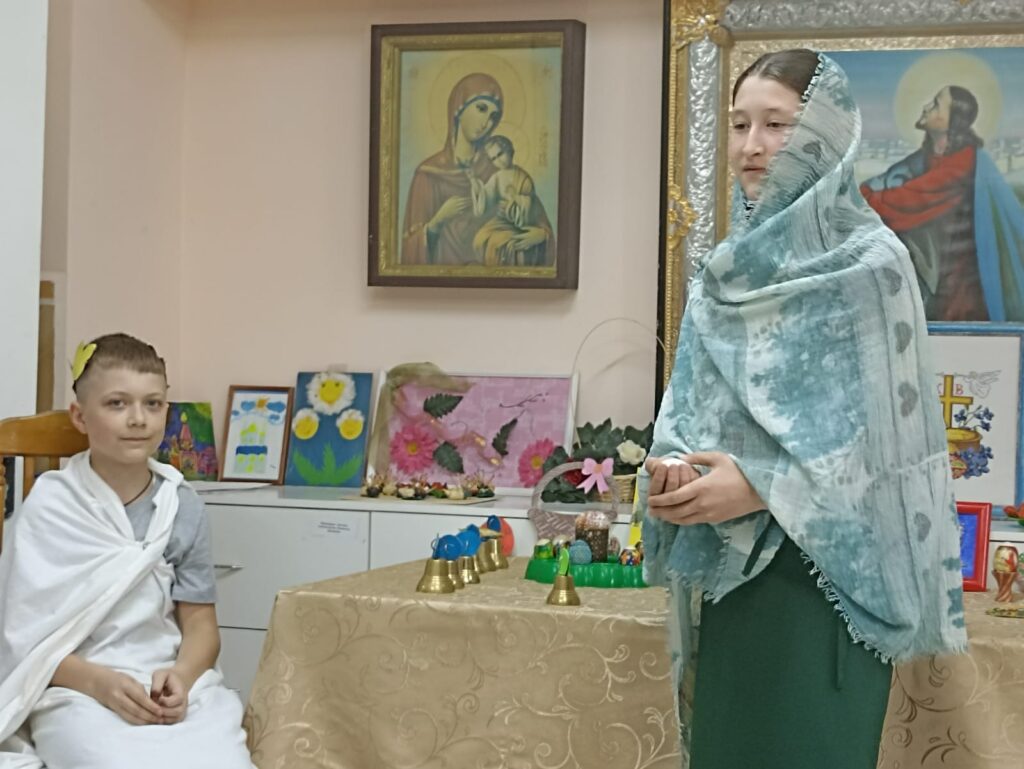 Пасхальный праздник в Воскресной школе собора
